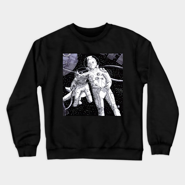 Space Walk Crewneck Sweatshirt by J.S. Lange